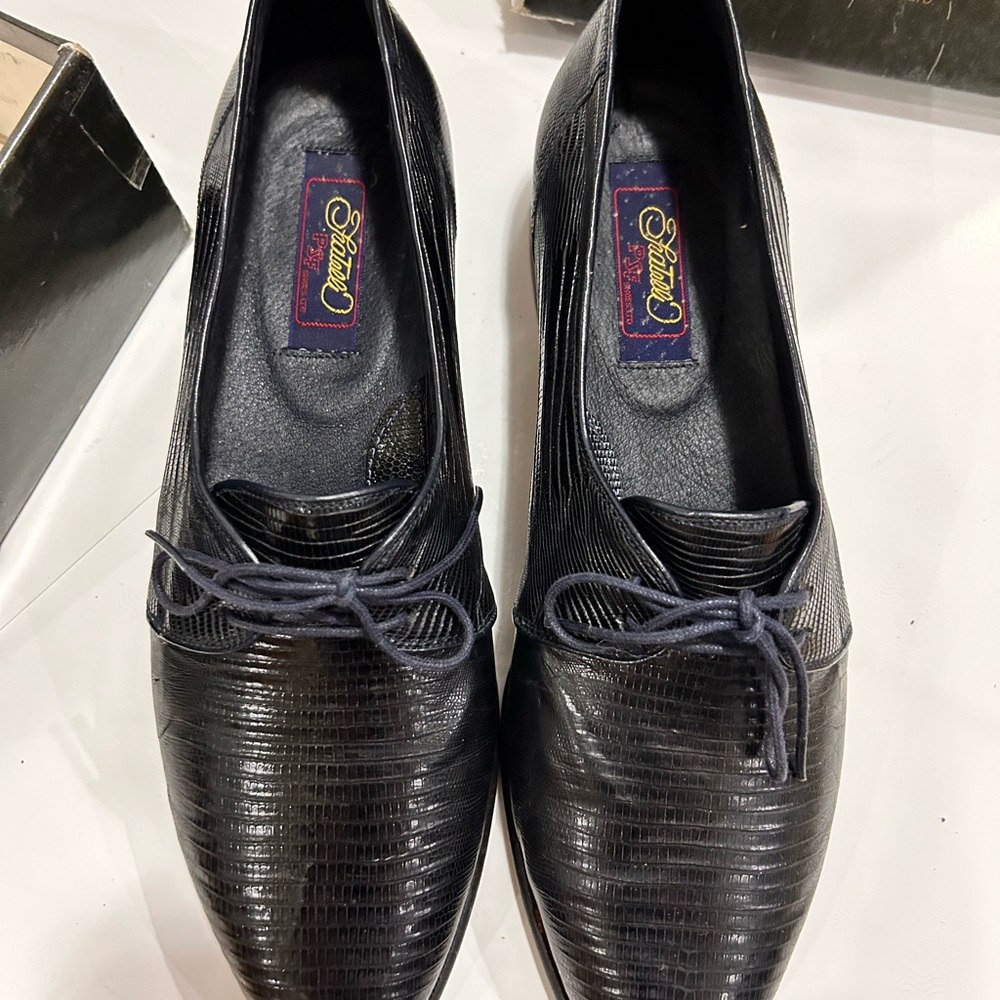 Vintage gently used Fratelli men’s shoes genuine lizard size 12. - Picture 3 of 8